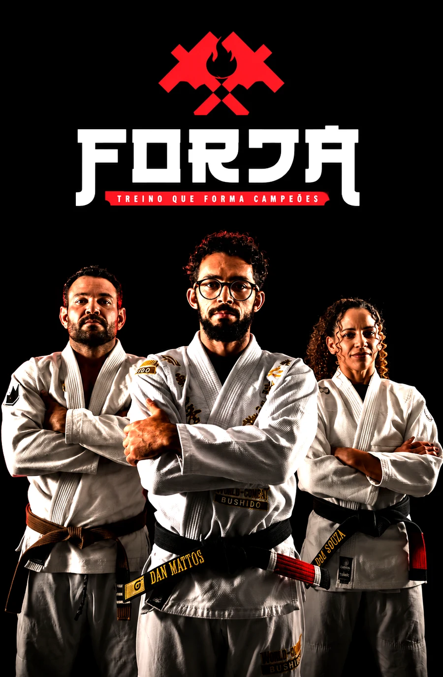 Daniel Mattos, Dayanna Souza e equipe do CT Forja em Petrolina