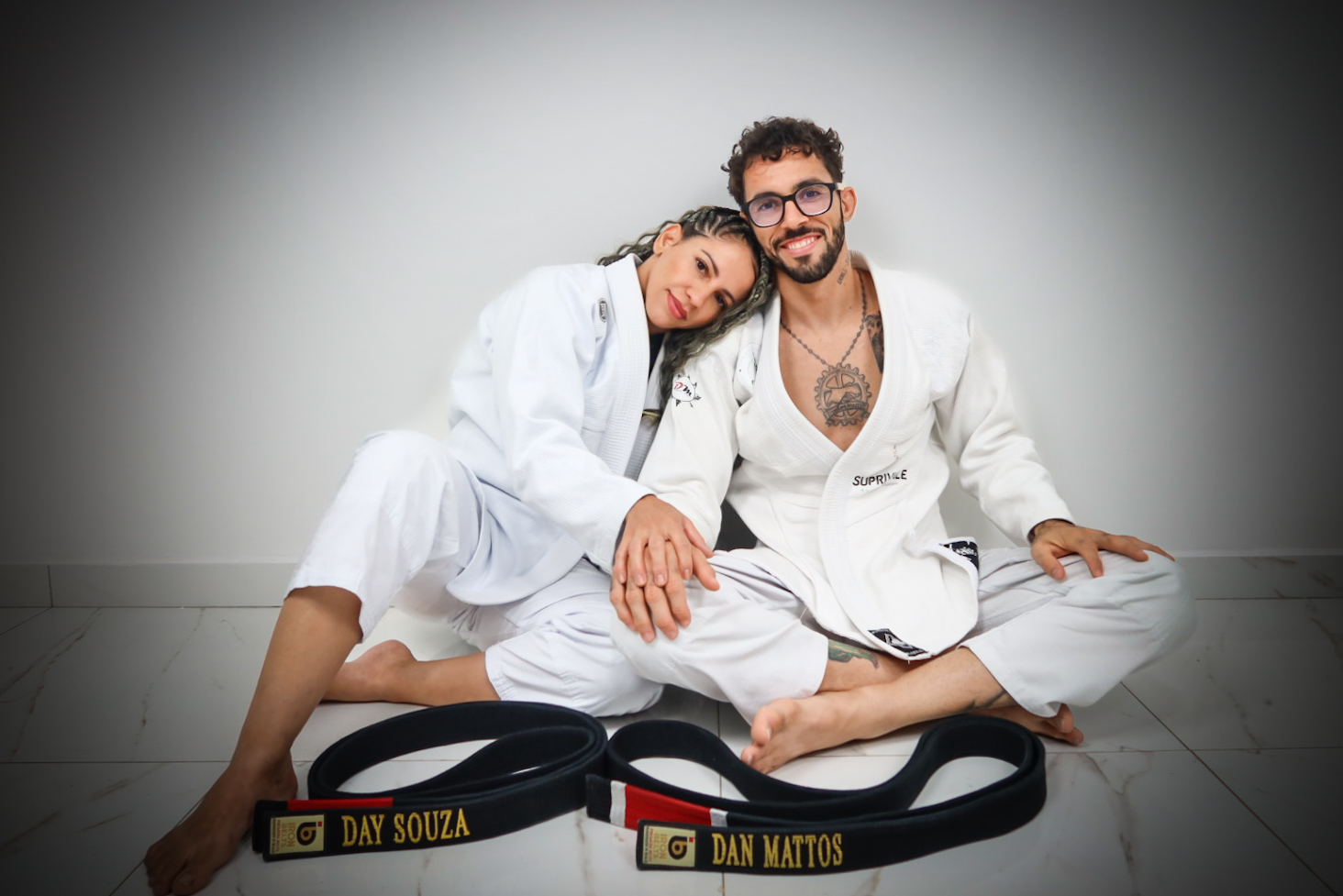 Professores faixa-preta Dan Mattos e Day Souza